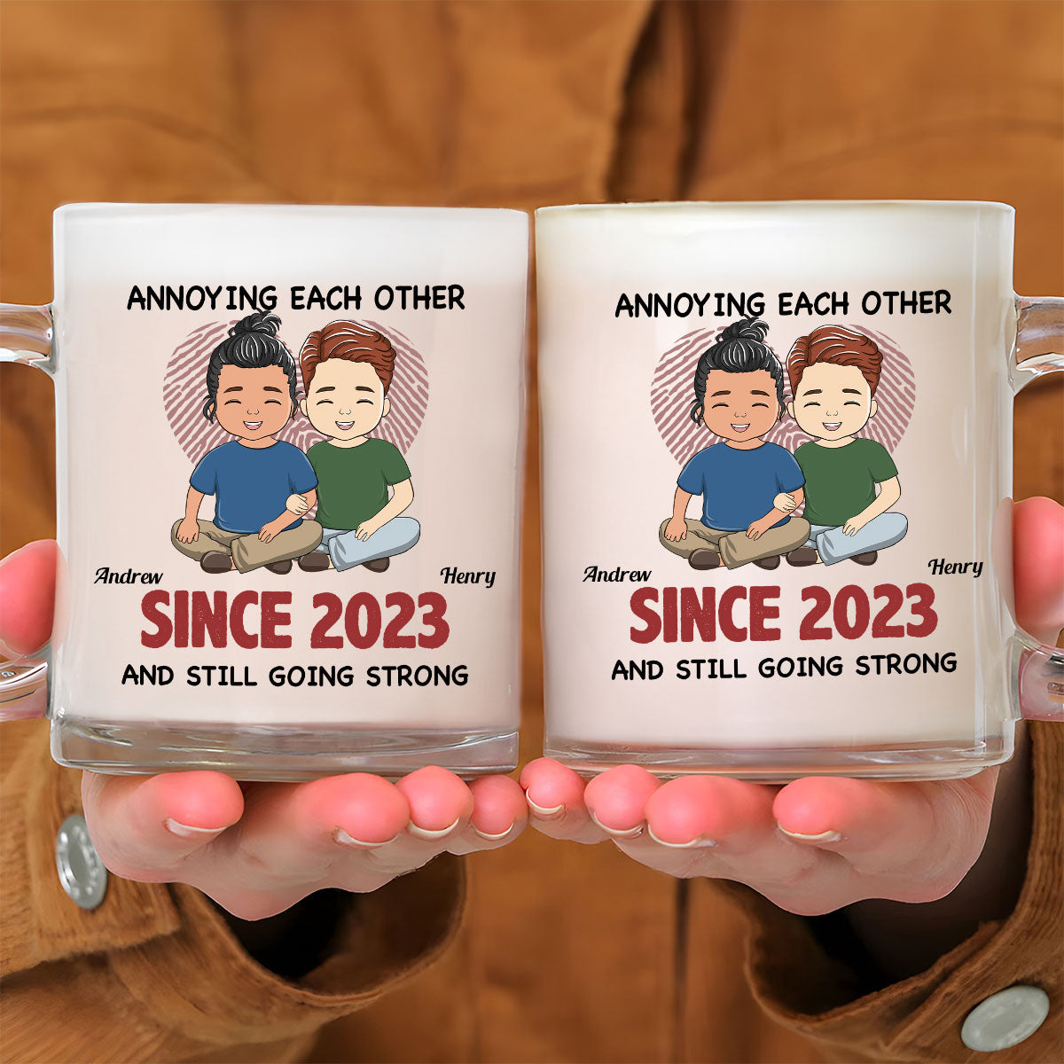 Annoying Each Other - Personalized Custom Glass Mug