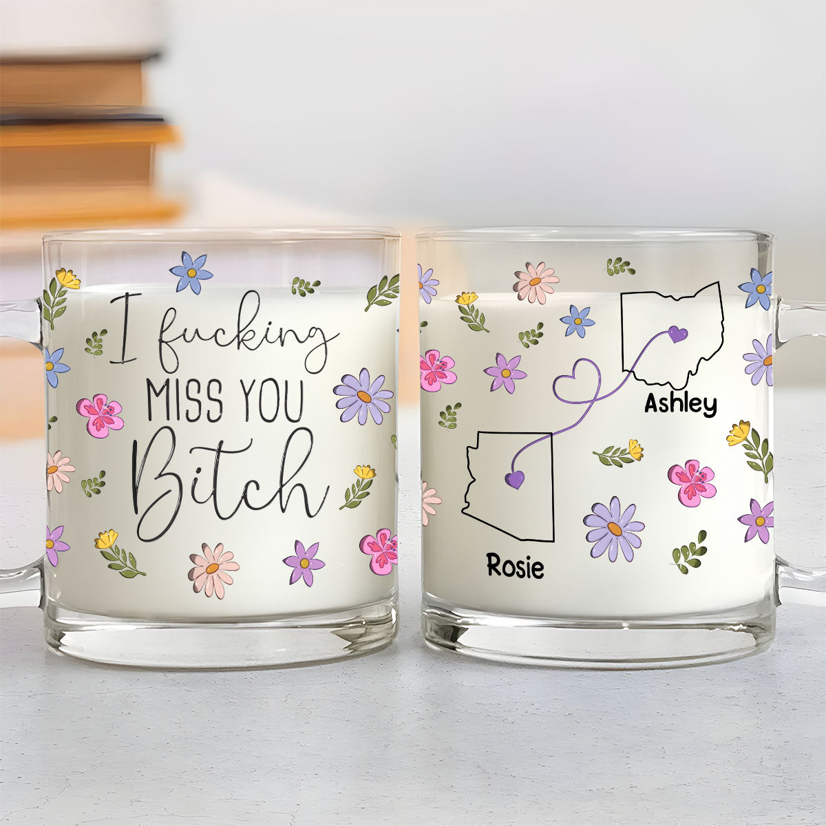 I Miss You Bestie - Personalized Custom Glass Mug