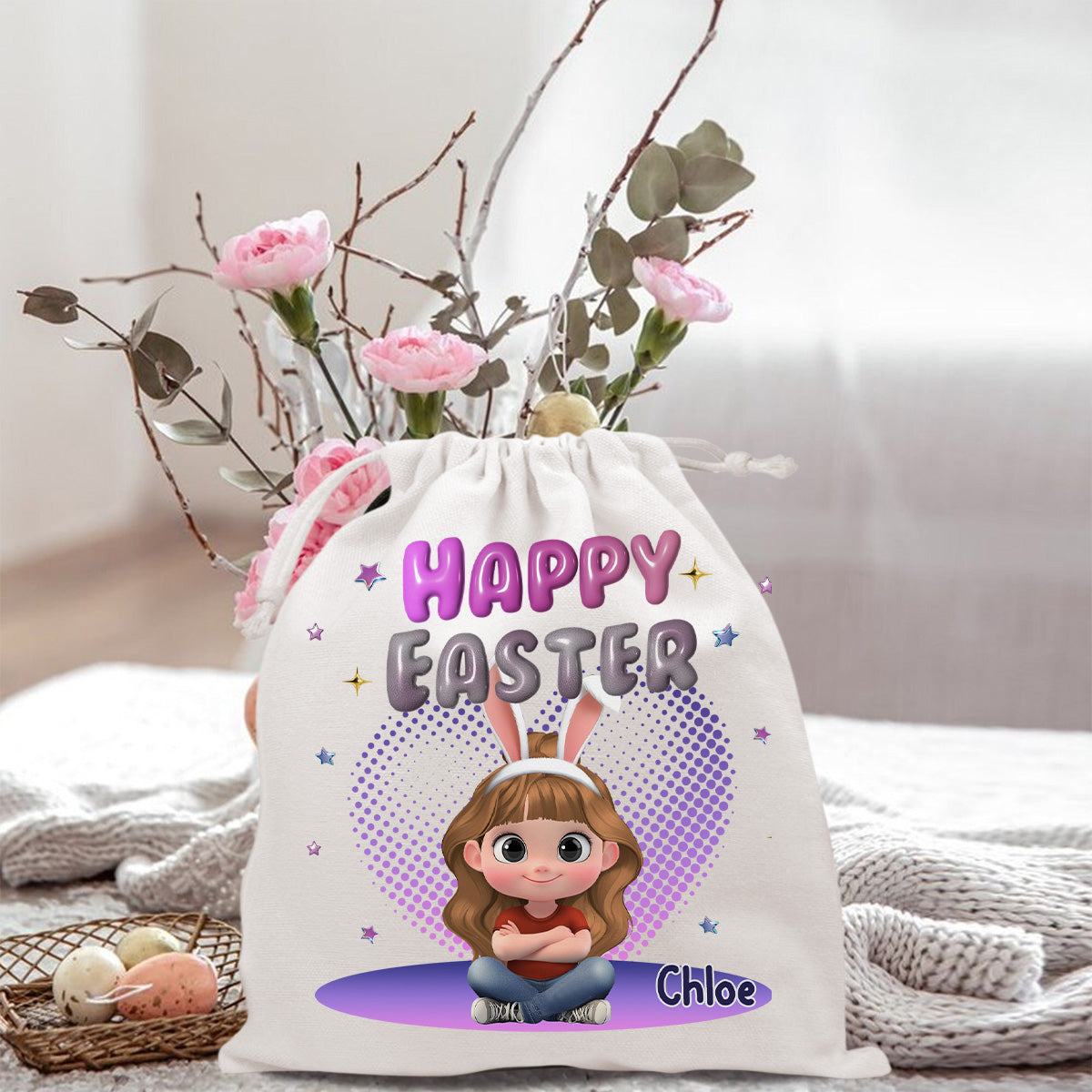 Hopping Into Easter Joy - Personalized Custom Favor Bag