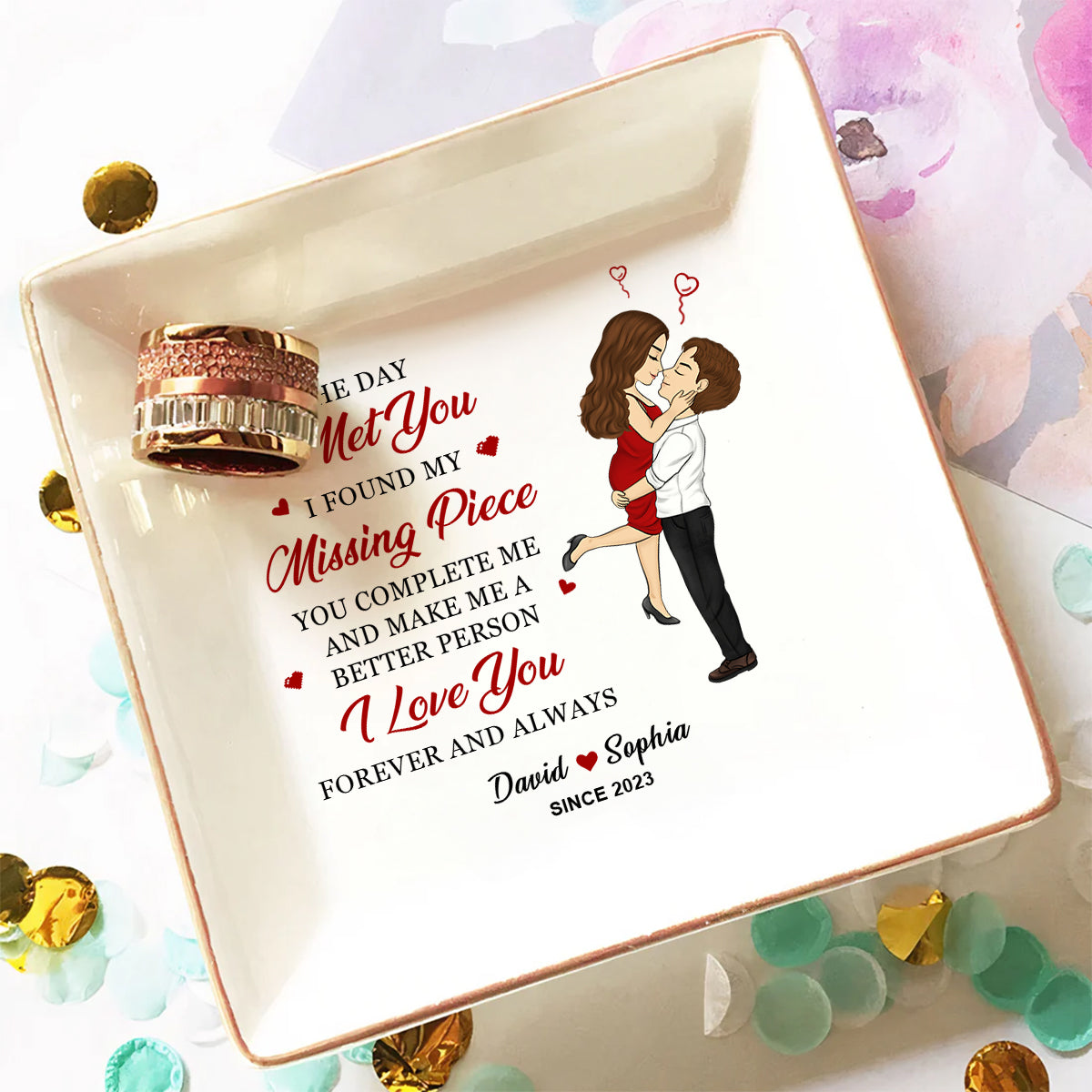 My Missing Piece - Personalized Custom Jewelry Dish