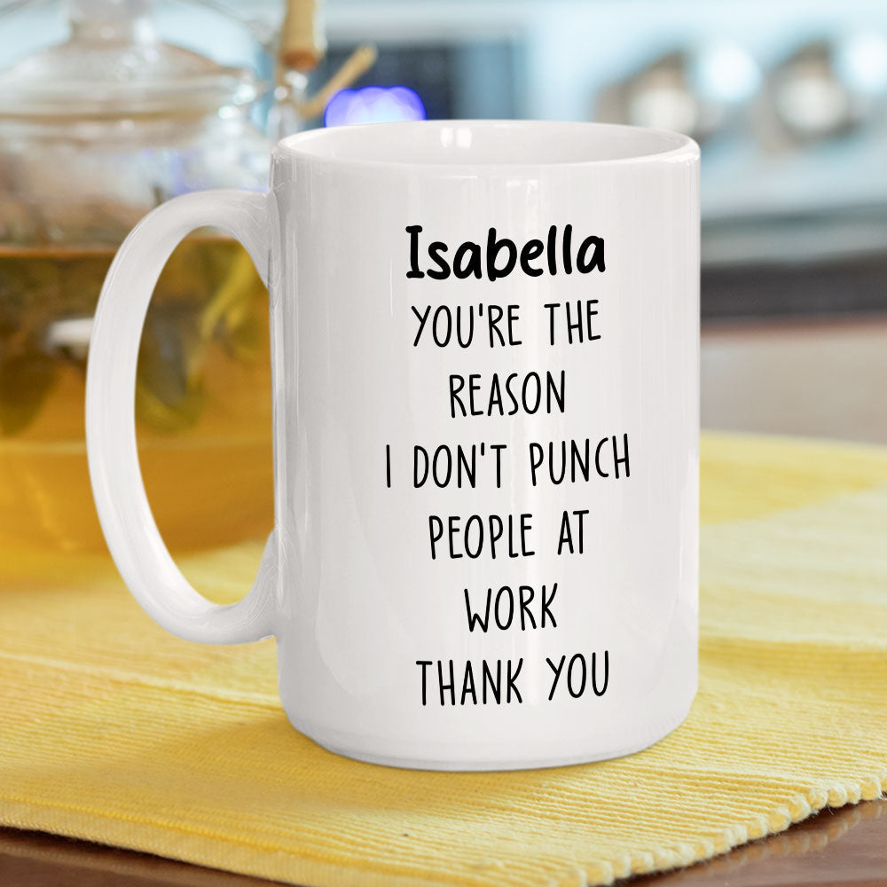 No Punch Coworker - Personalized Custom Coffee Mug