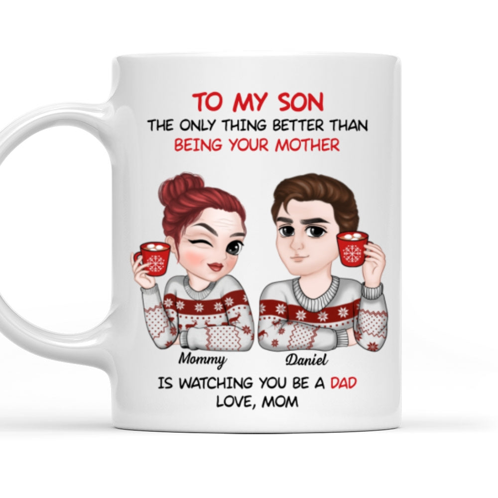 To My Son Merry Christmas - Personalized Custom Coffee Mug