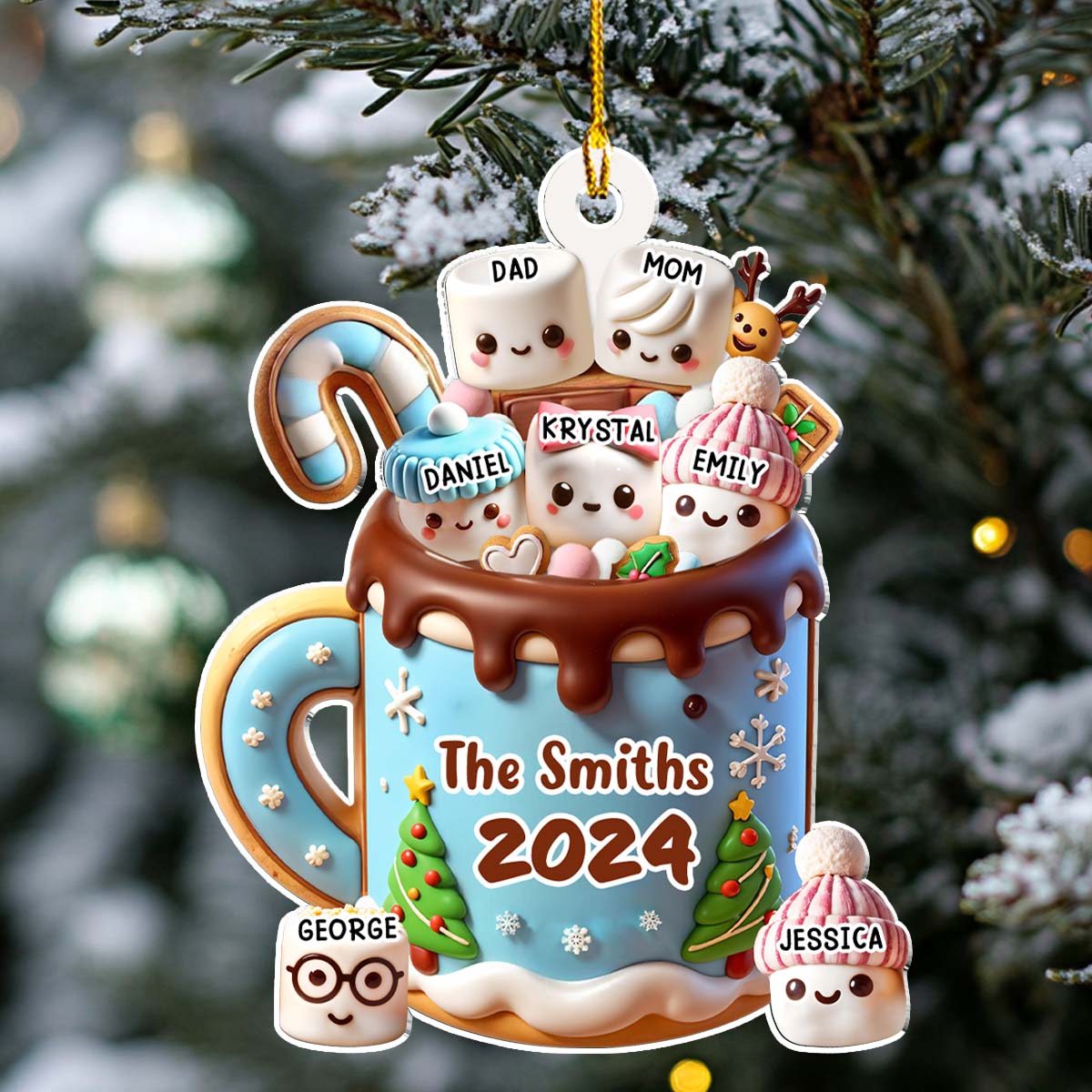 Funny Family - Personalized Custom Acrylic Ornament