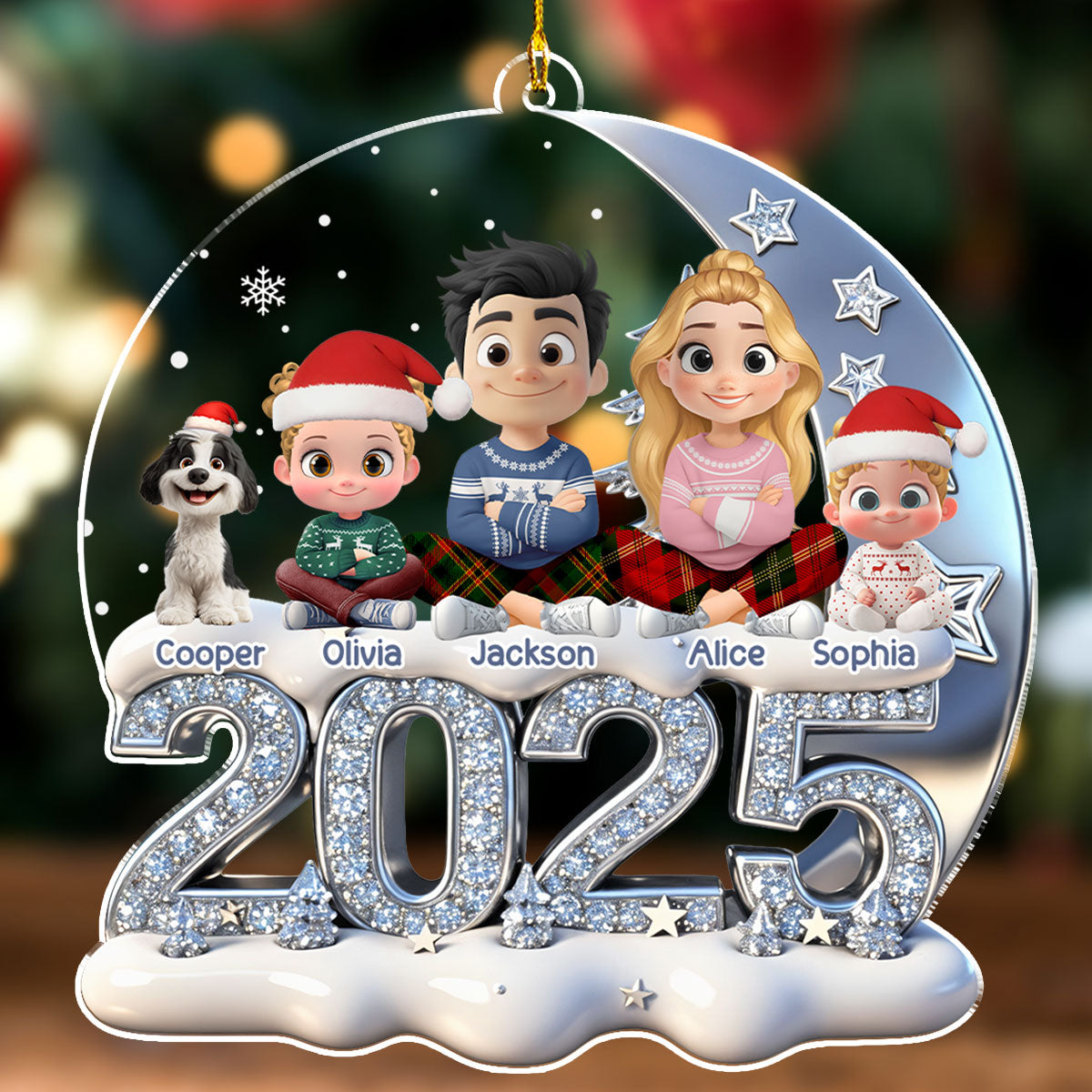 Beside You - Personalized Custom 3D Effect Acrylic Ornament