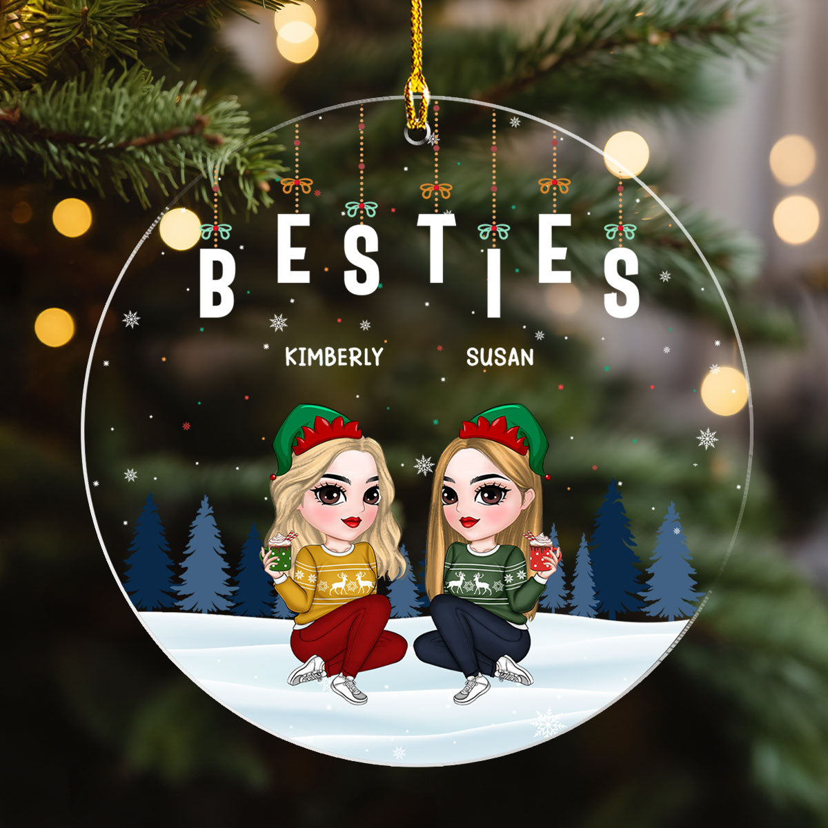 Friends Forever - Personalized Custom Acrylic Ornament