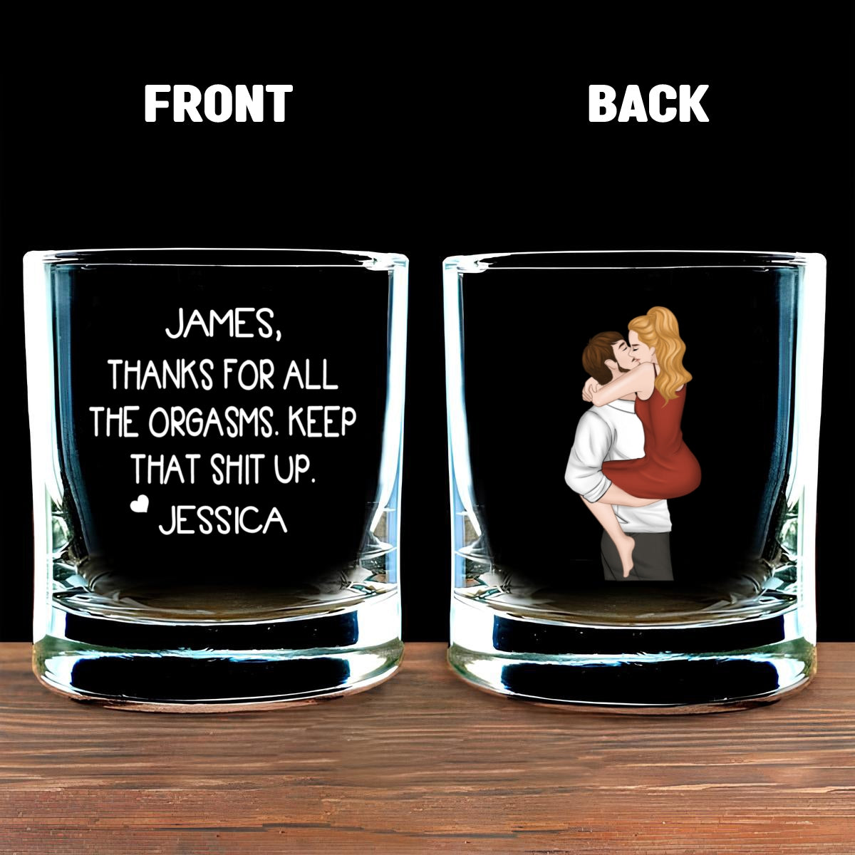 Thanks For All - Personalized Custom Whiskey Glass