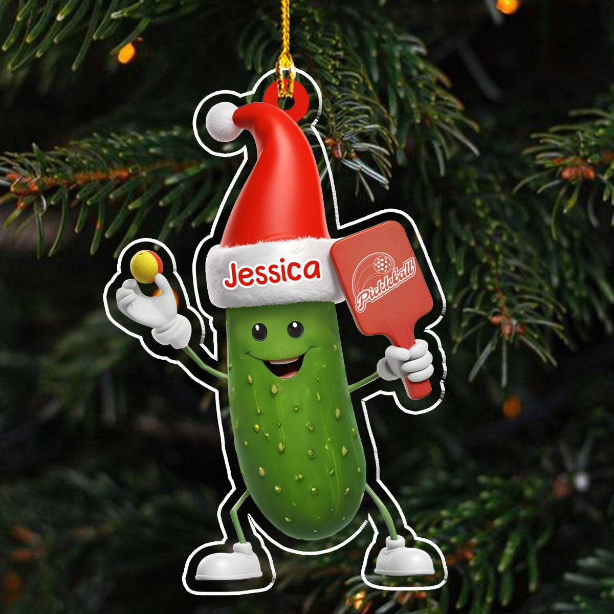 Pickleball Custom Name - Personalized Custom Acrylic Ornament