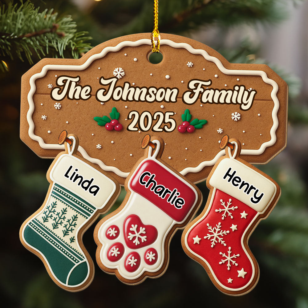 Home Is Our Christmas Heart - Personalized Custom Wood Ornament
