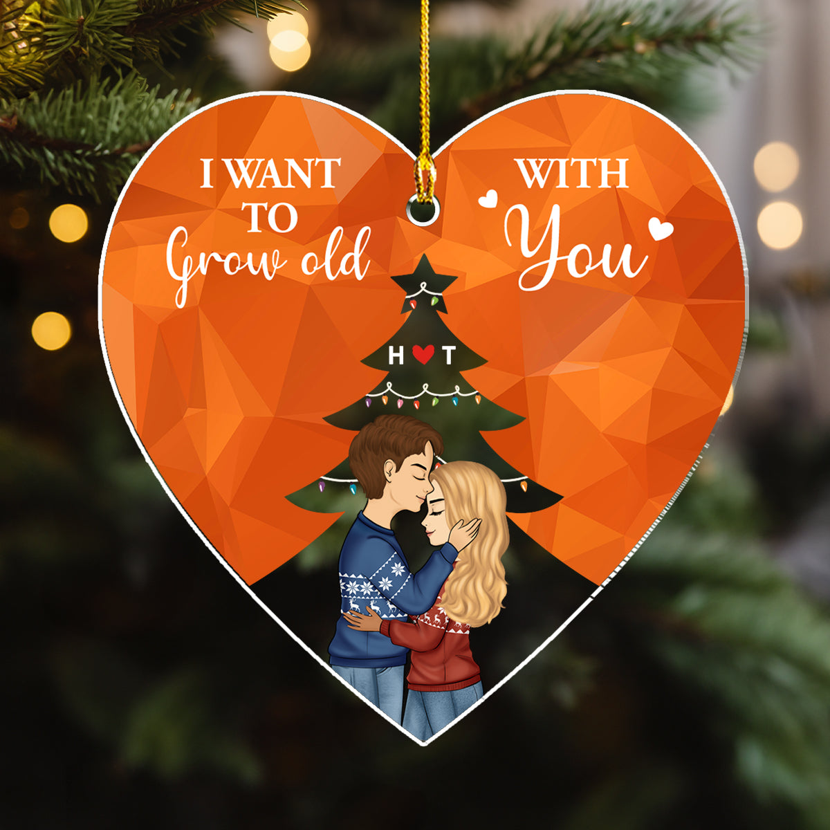 From Our First Kiss Christmas - Personalized Custom Acrylic Ornament