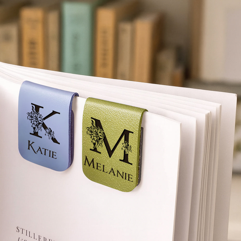 Alphabet - Personalized Custom Leather Bookmark