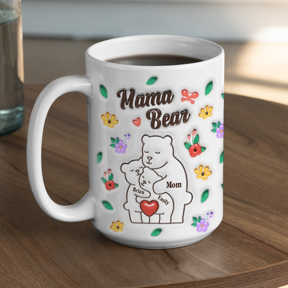 Mama Bear - Personalized Custom 3D Inflated Effect Mug