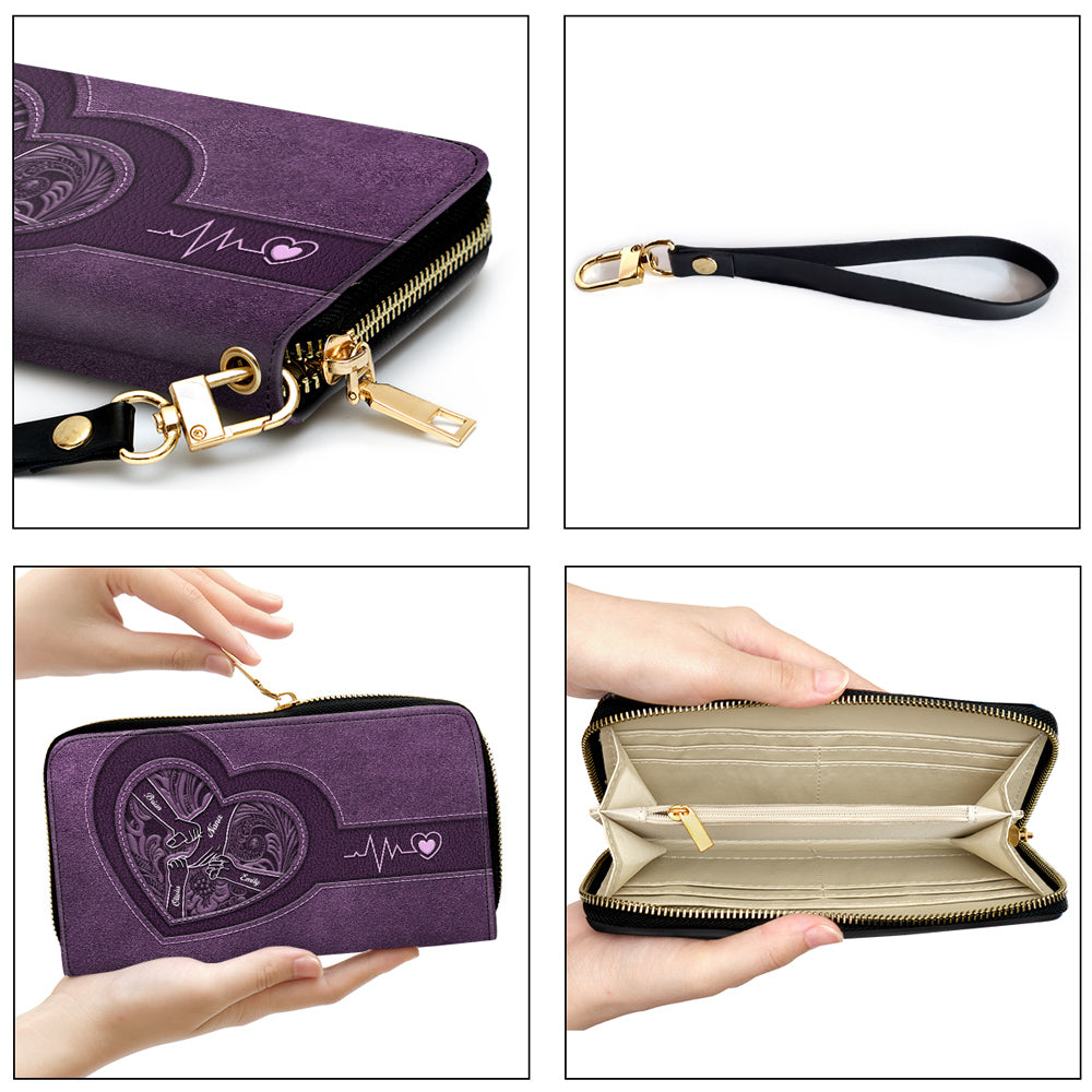 Hold My Hand - Personalized Custom Leather Wallet