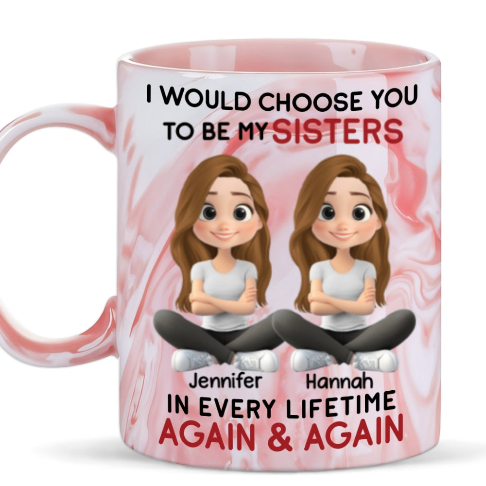 Choose You - Personalized Custom Pink Marble Mug