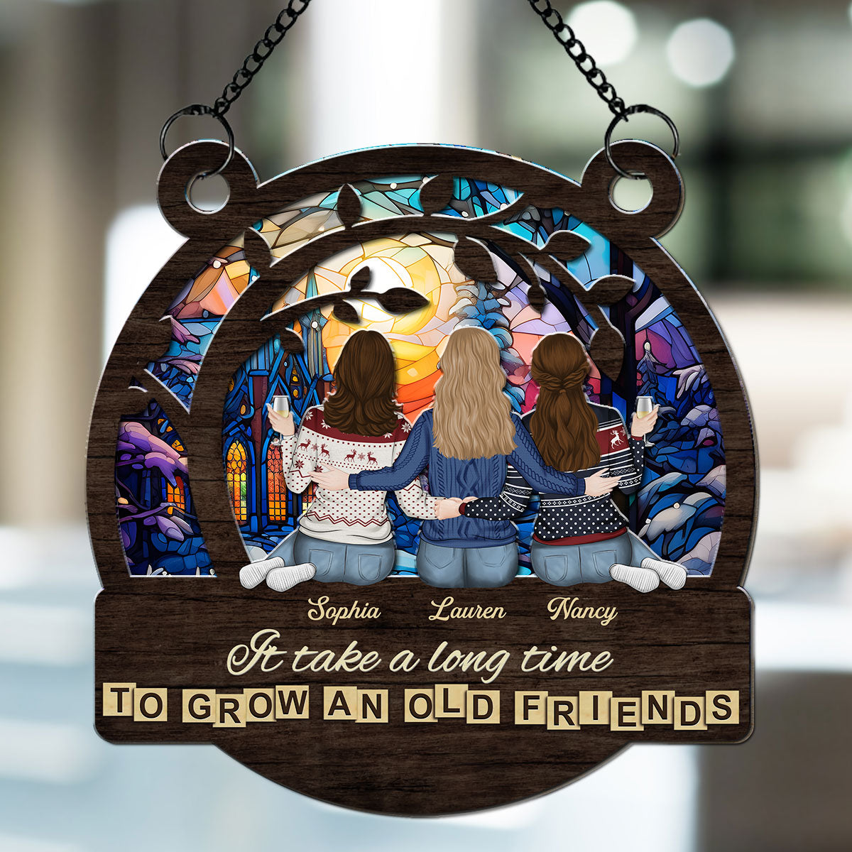A True Friendship - Personalized Custom Suncatcher