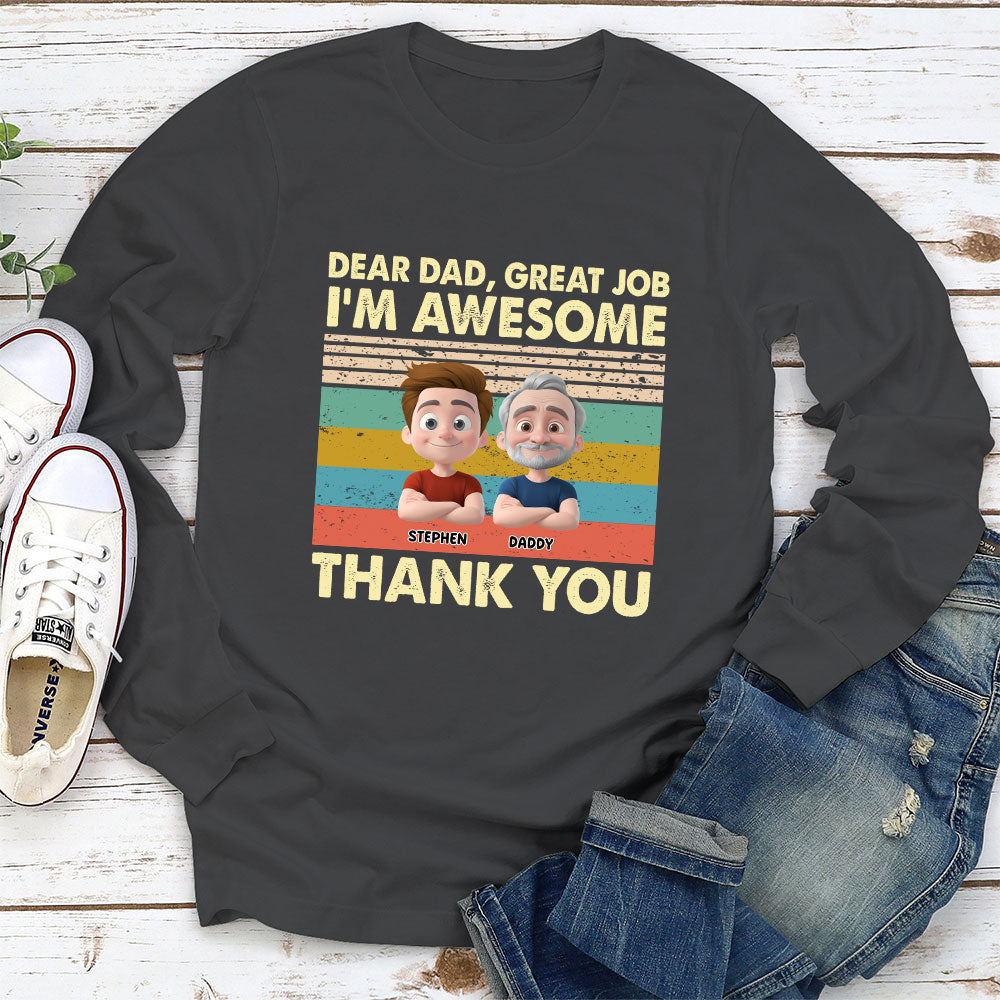 Thank You Dad - Personalized Custom Shirt