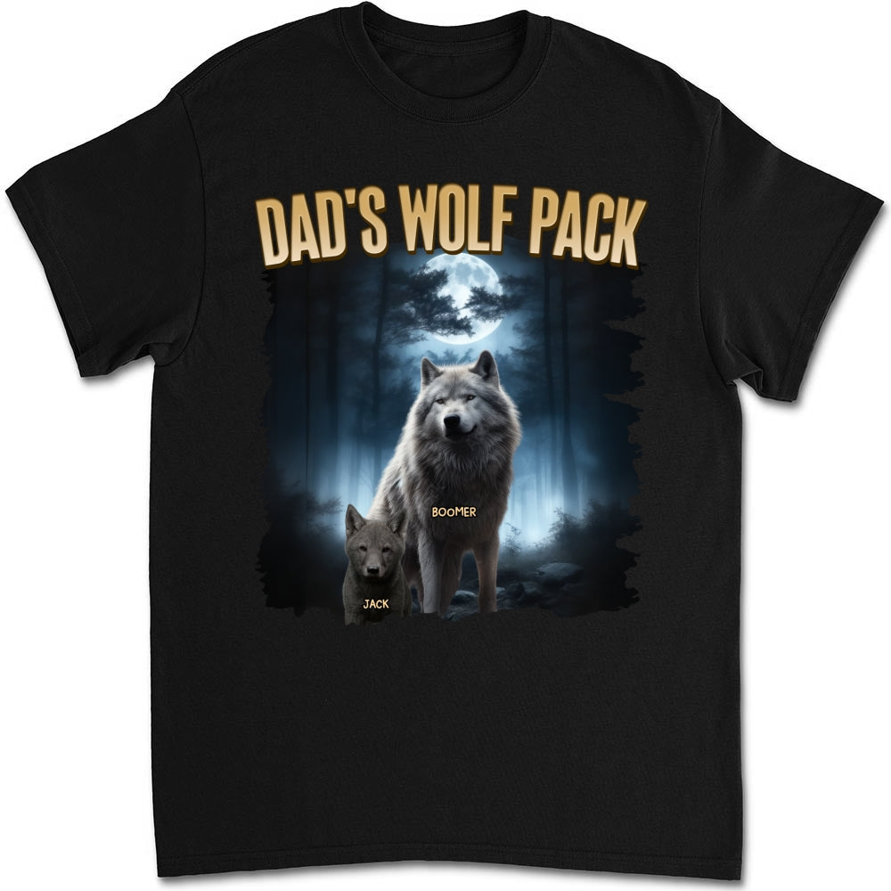 Dad Wolf Pack - Personalized Custom Shirt