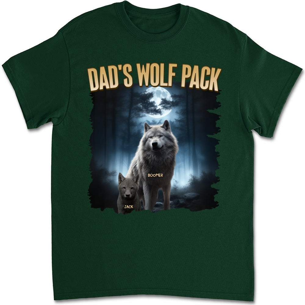 Dad Wolf Pack - Personalized Custom Shirt