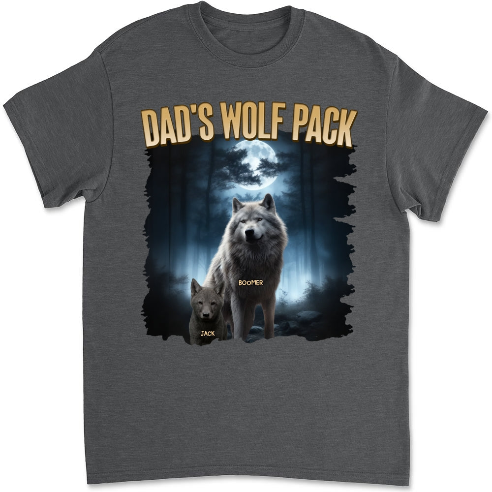 Dad Wolf Pack - Personalized Custom Shirt