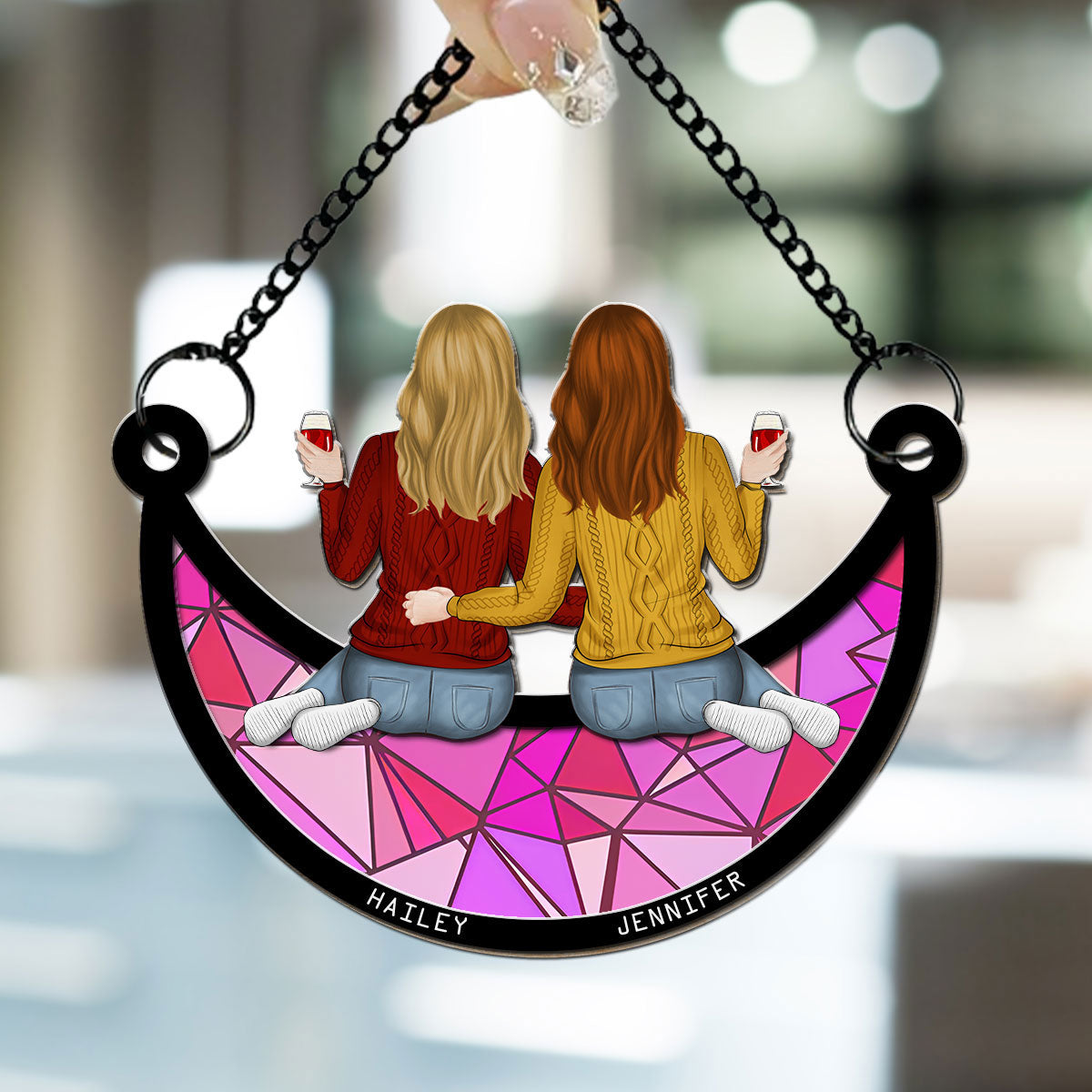 There Is No Greater Gift Than Besties - Personalized Custom Suncatcher