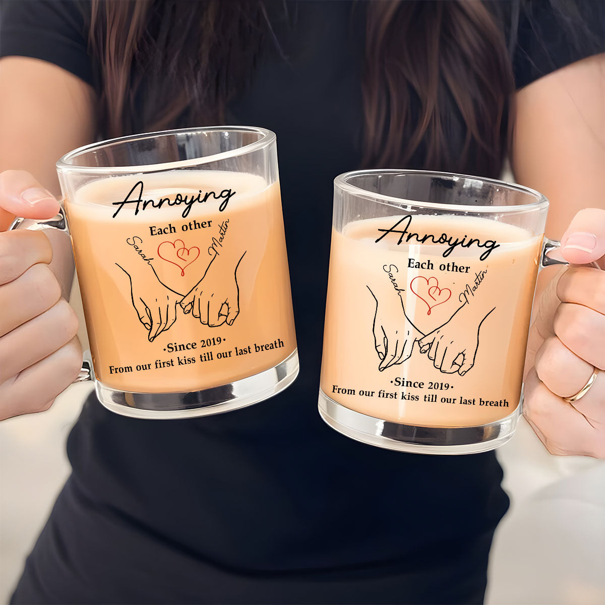 Till Our Last Breath - Personalized Custom Glass Mug