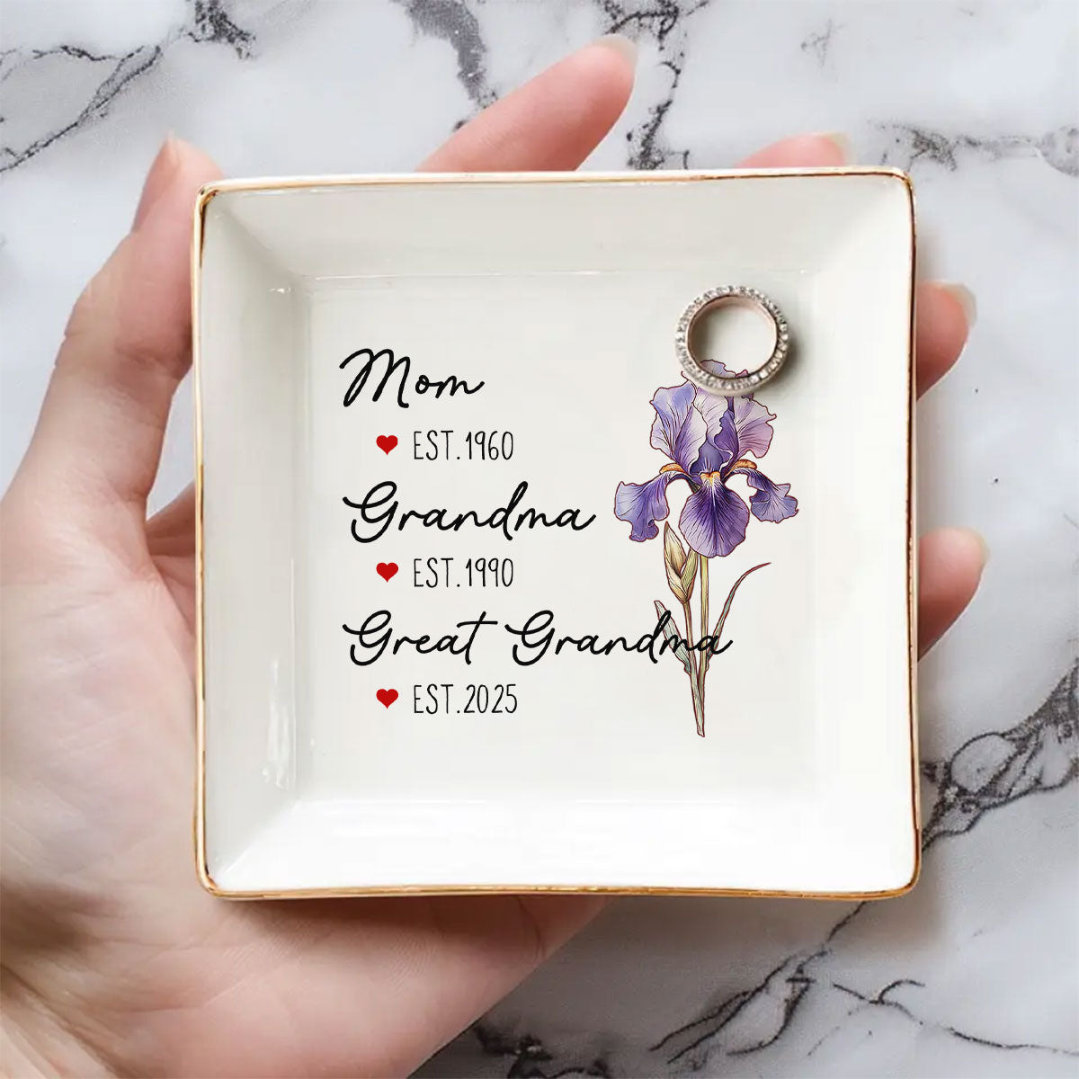 Great Grandma - Personalized Custom Jewelry Dish