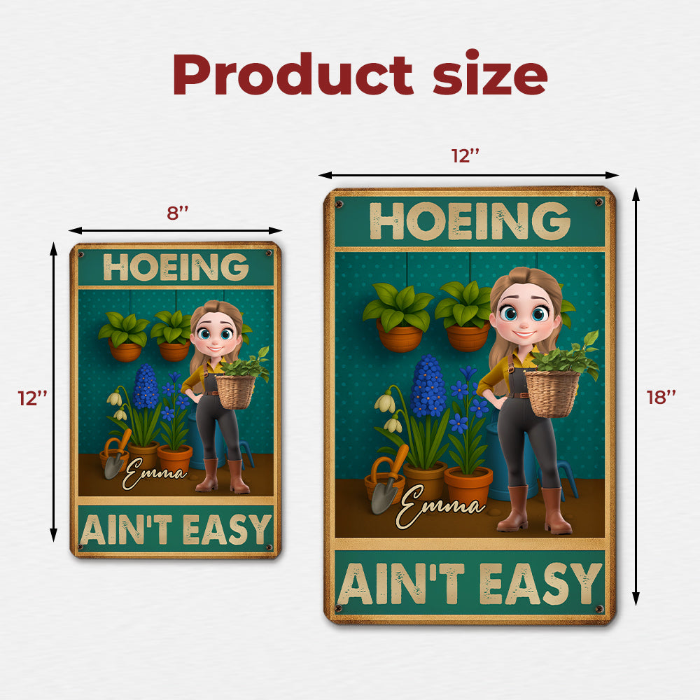 Gardening Work Is Very Hard - Personalized Custom Metal Sign
