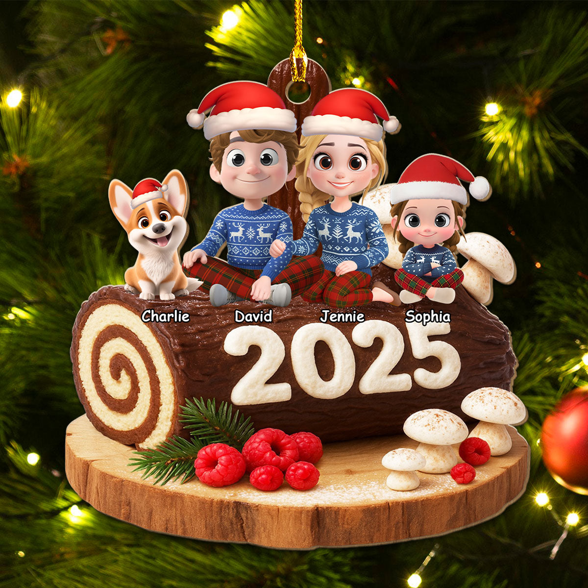 We And Our Dog Chocolate Cake - Personalized Custom Wood Ornament