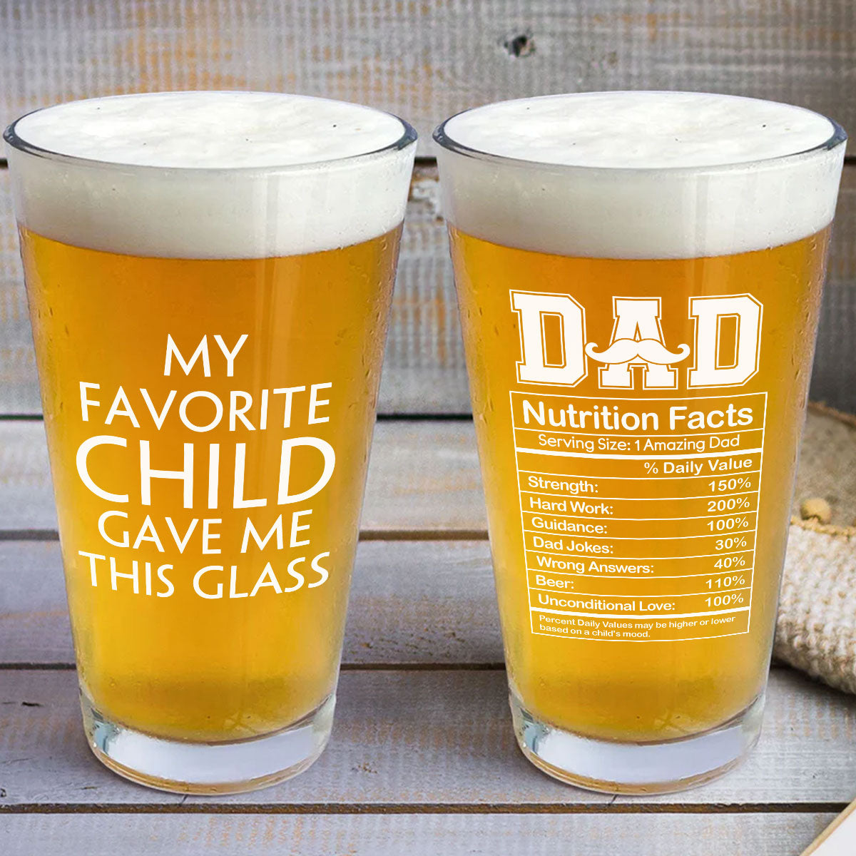 Amazing Dad - Personalized Custom Beer Glass