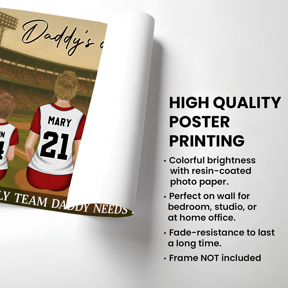Team Daddy Built With Love - Personalized Custom Poster