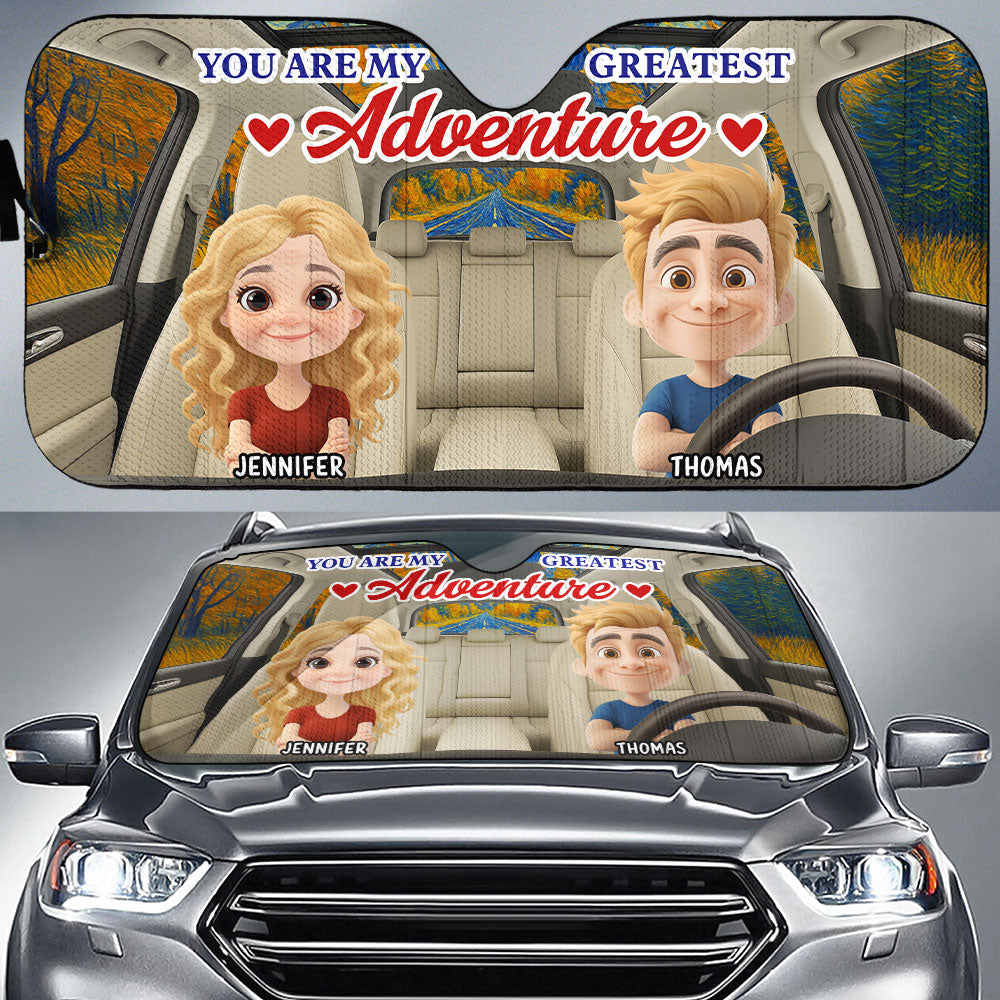 Greatest Adventure - Personalized Custom Car Sunshade