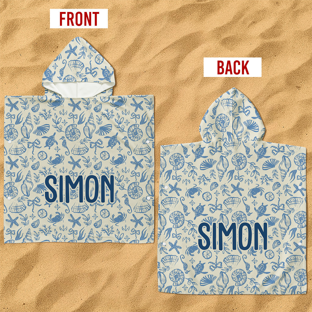 Summer Beach Vacation Holiday - Personalized Custom Hooded Beach Towel