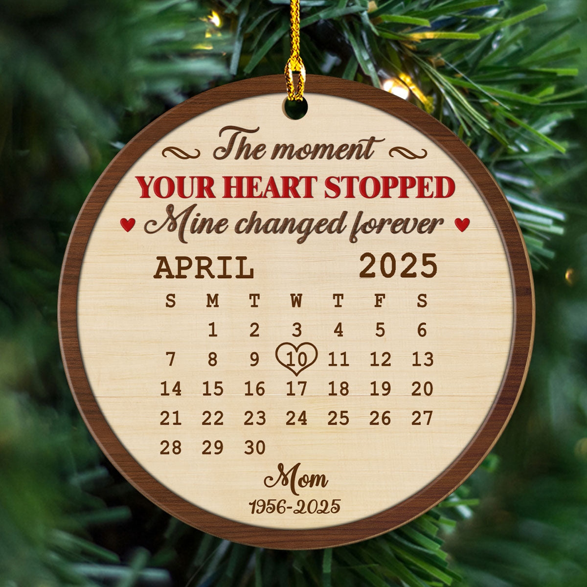The Moment - Personalized Custom Wood Ornament