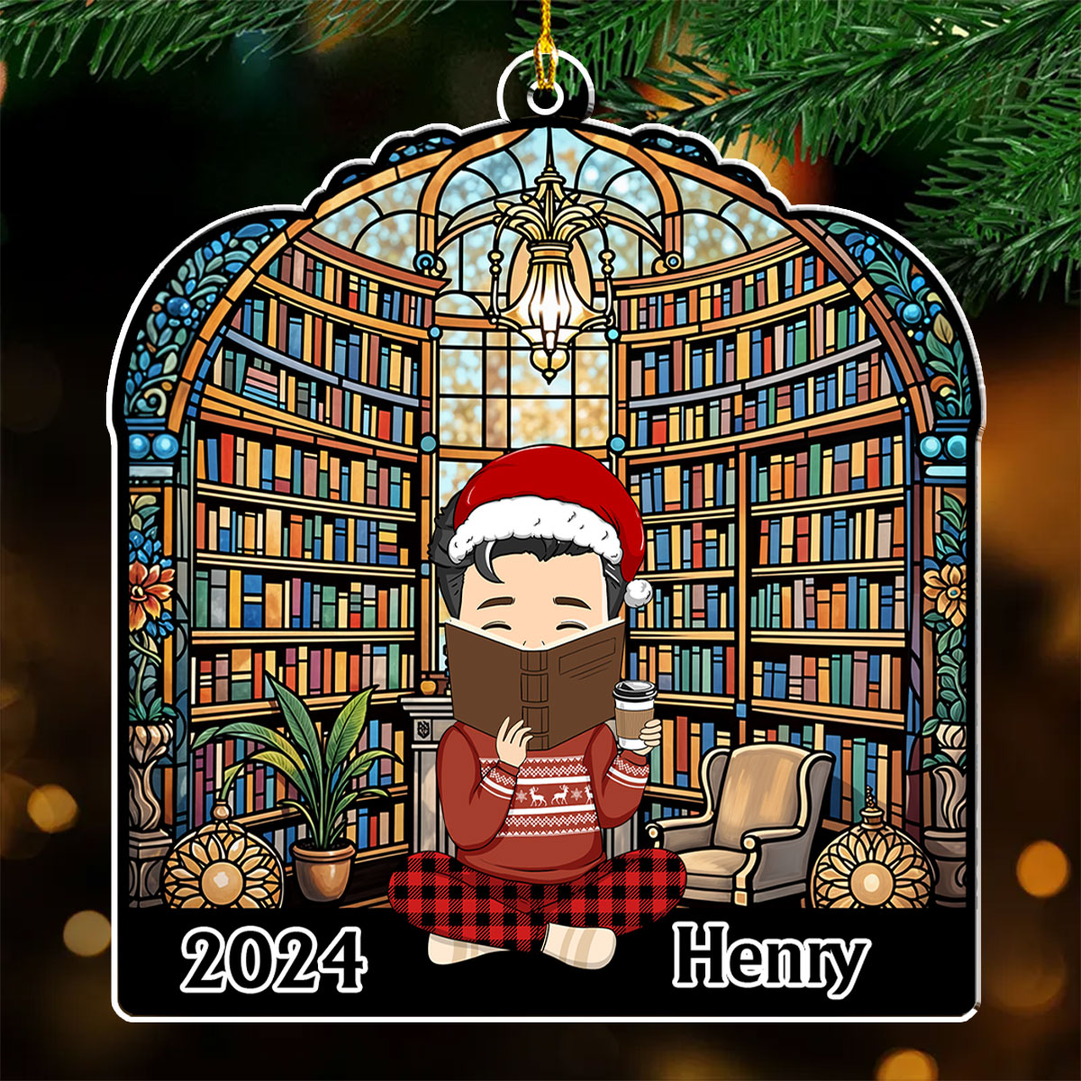 I Read Books - Personalized Custom Acrylic Ornament