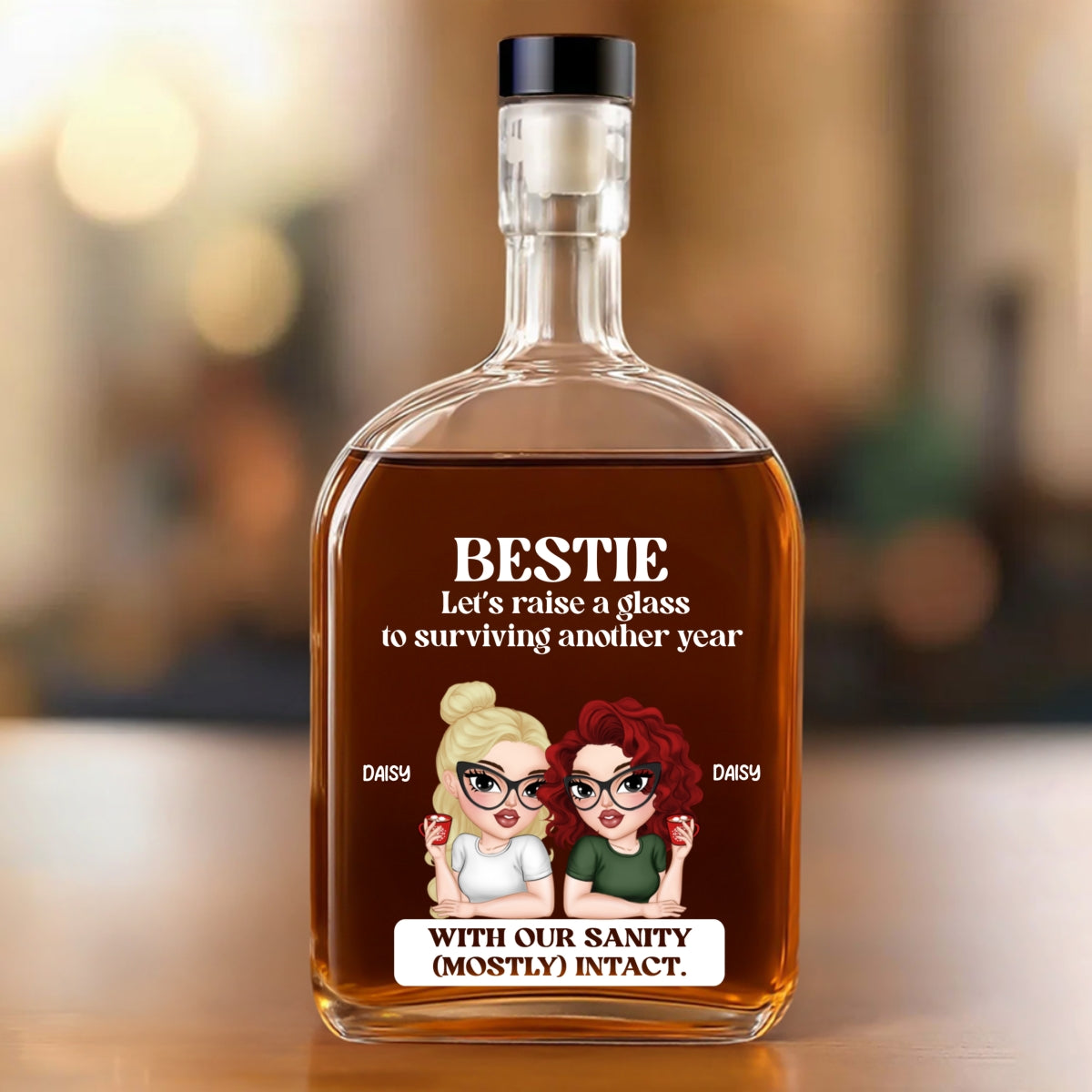 Surviving Another Year - Personalized Custom Spirits Decanter