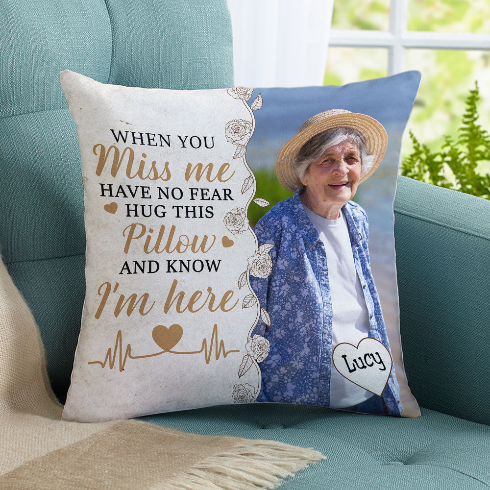 Hug This Pillow And Know I'm Here - Personalized Custom Throw Pillow