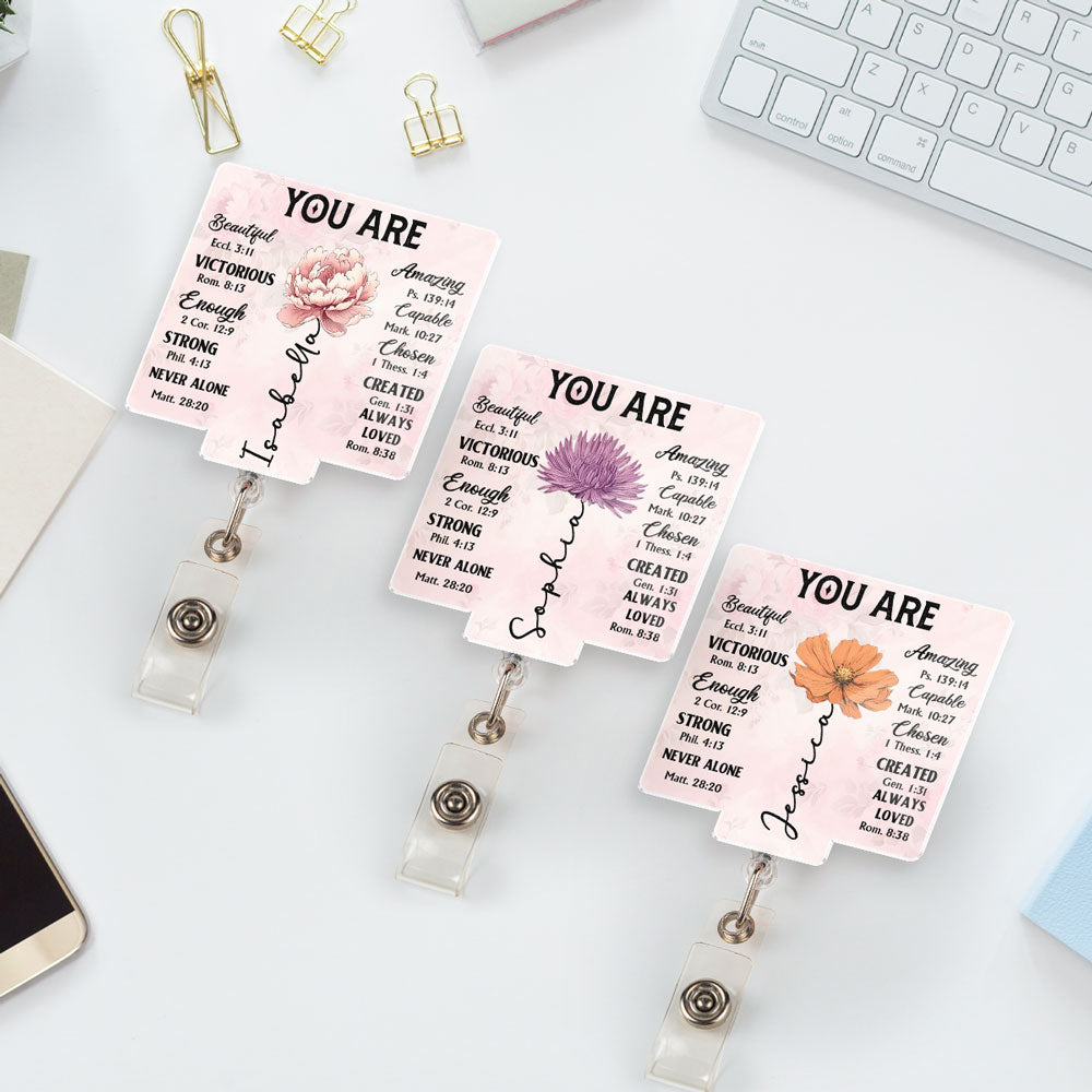 God Says You Are - Personalized Custom Acrylic Badge Reel