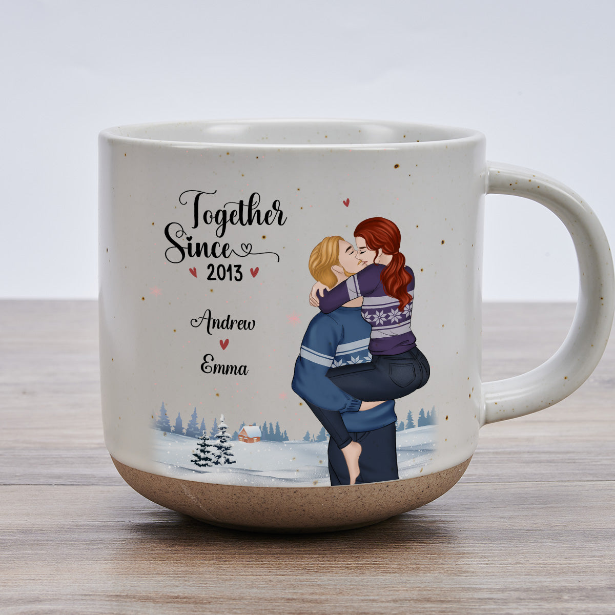 First Christmas Together - Personalized Custom Pottery Mug