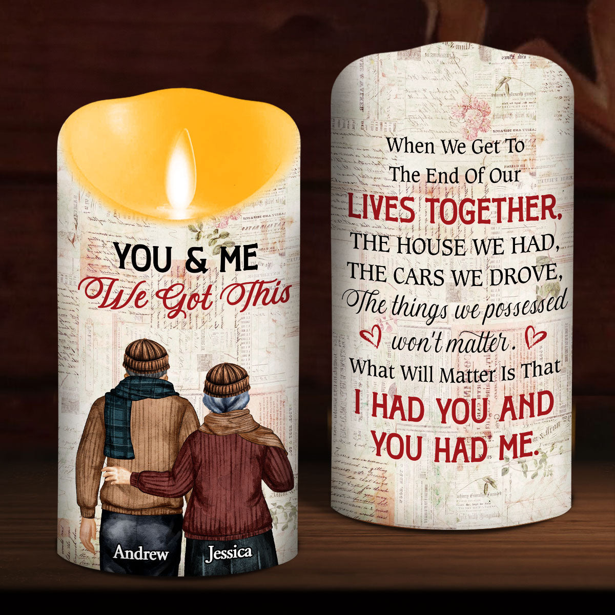 Lavender Candle - Personalized Custom LED Candle