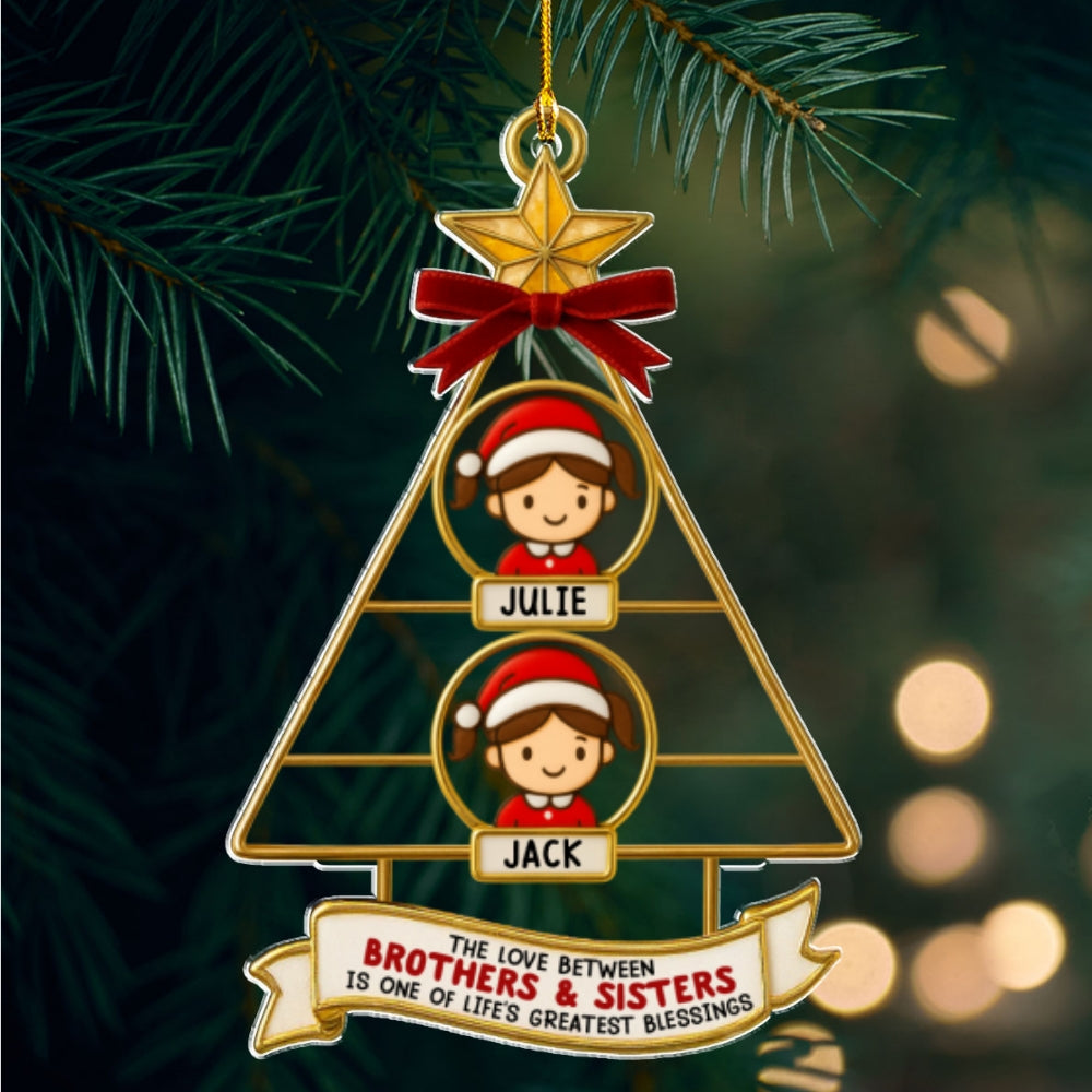 Siblings Memories Tree - Personalized Custom Acrylic Ornament