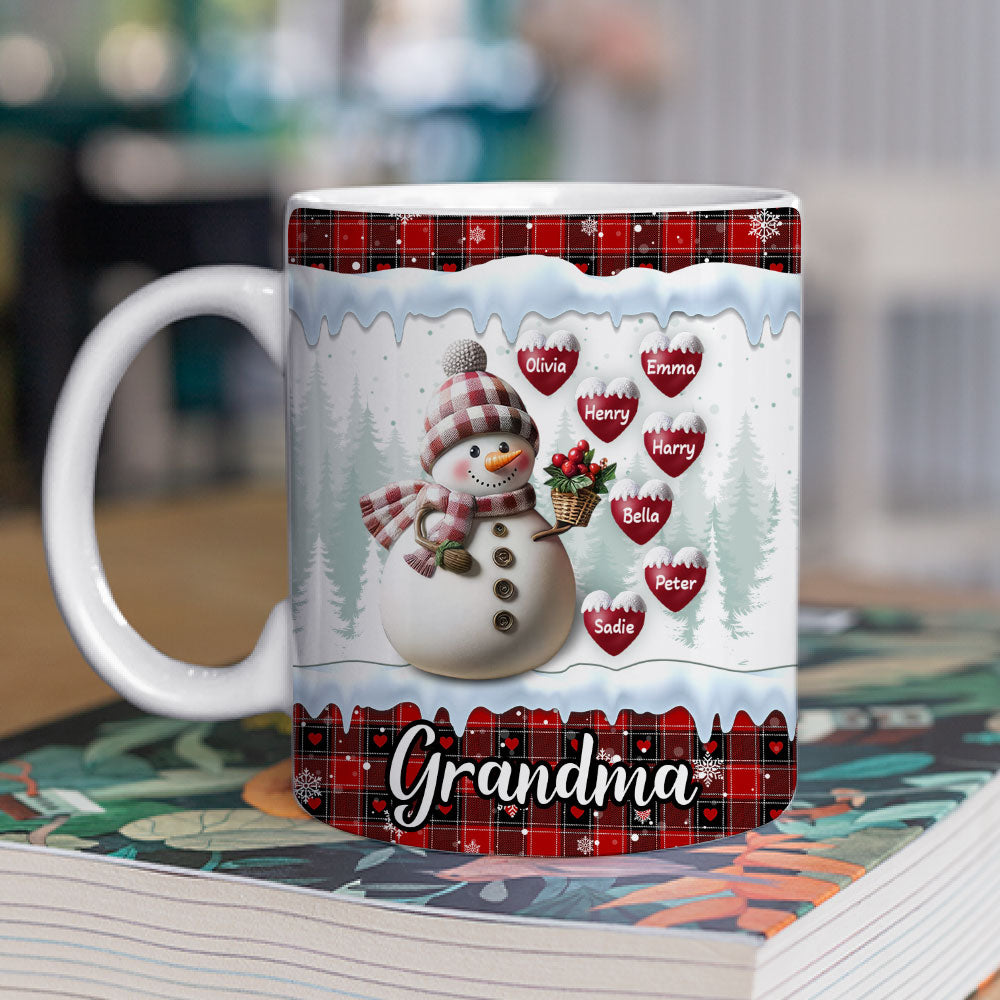 Snowman Grandma - Personalized Custom Coffee Mug