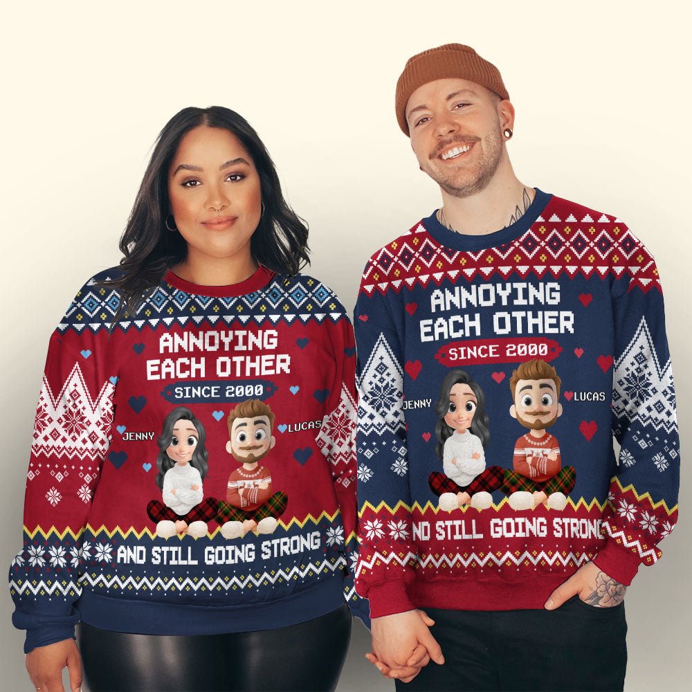 Annoying Each Other - Personalized Custom All-Over-Print Sweatshirt