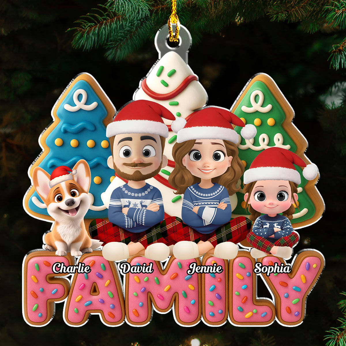 Sweet Family Tree - Personalized Custom Acrylic Ornament