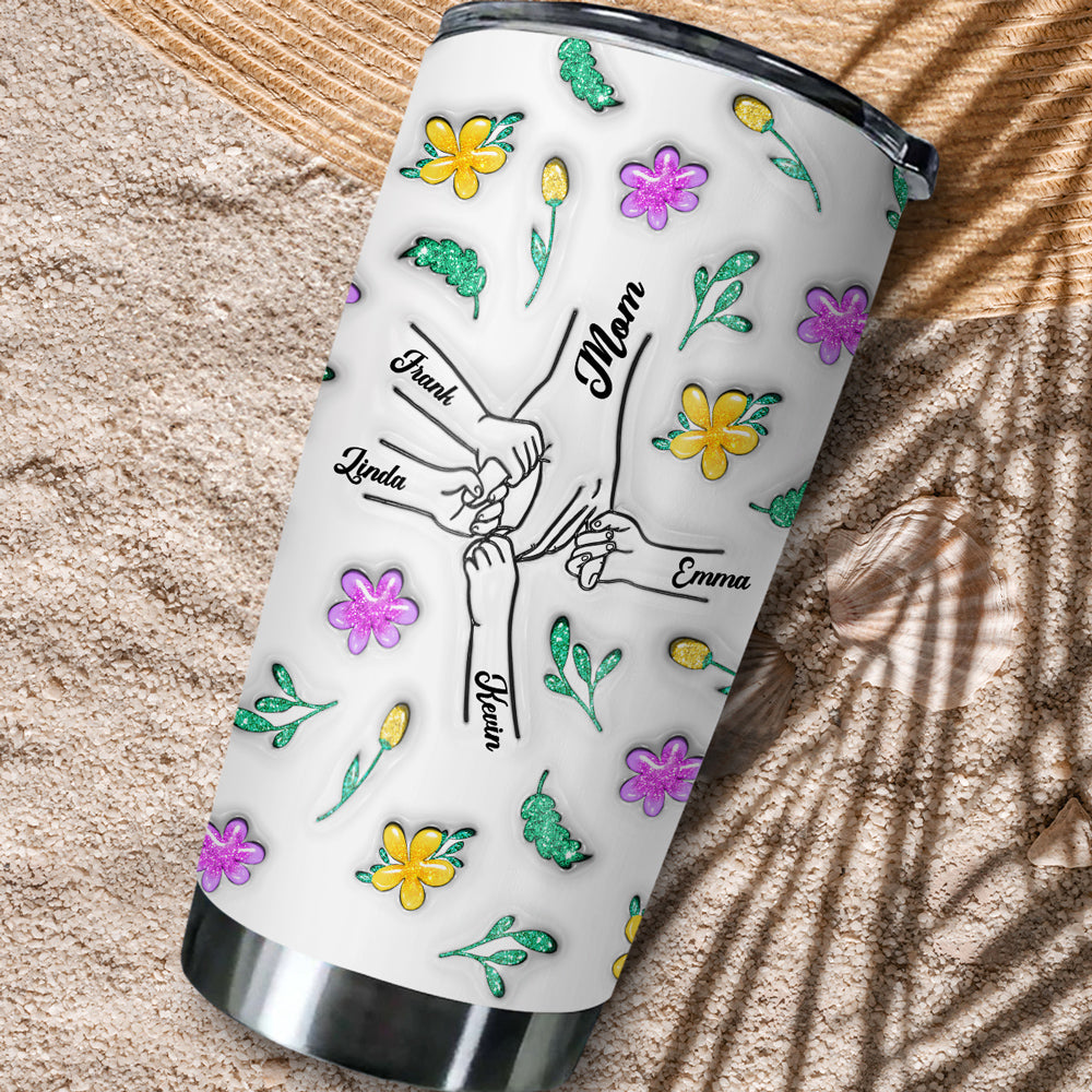 You Hold Our Hands, Also Our Hearts - Personalized Custom 3D Inflated Effect Tumbler