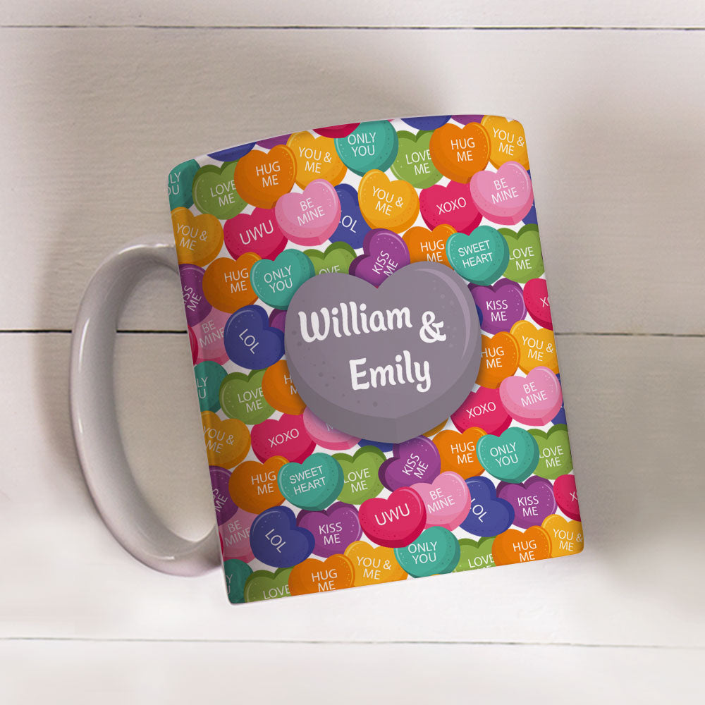 Love Laughter And Candy- Personalized Custom Coffee Mug