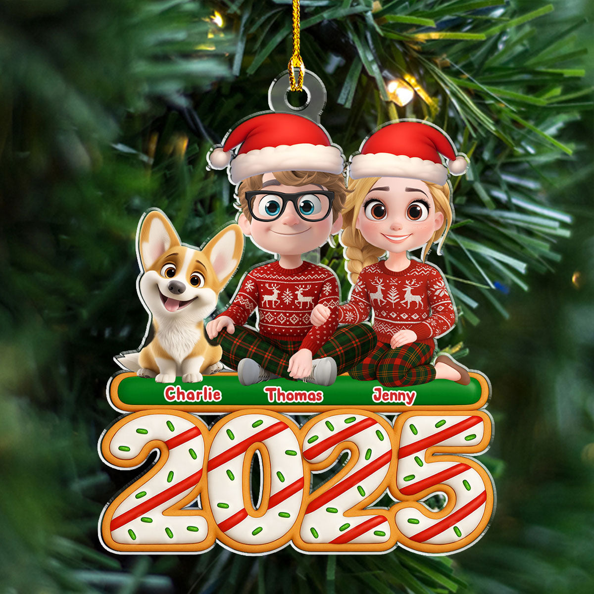 We And Our Dog Tree Cake - Personalized Custom Acrylic Ornament