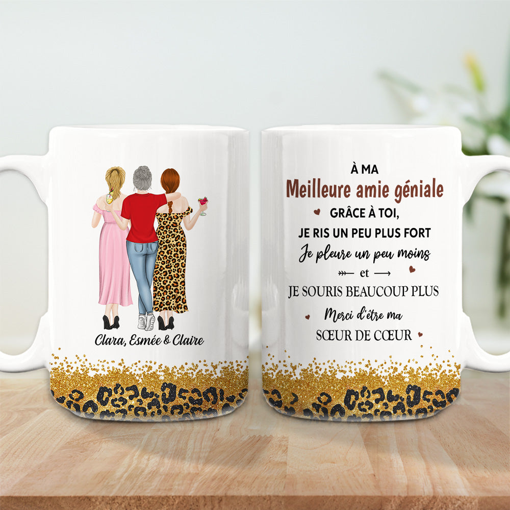 Mug Personnalisé - Grâce À Toi, Je Ris Un Peu Plus Fort