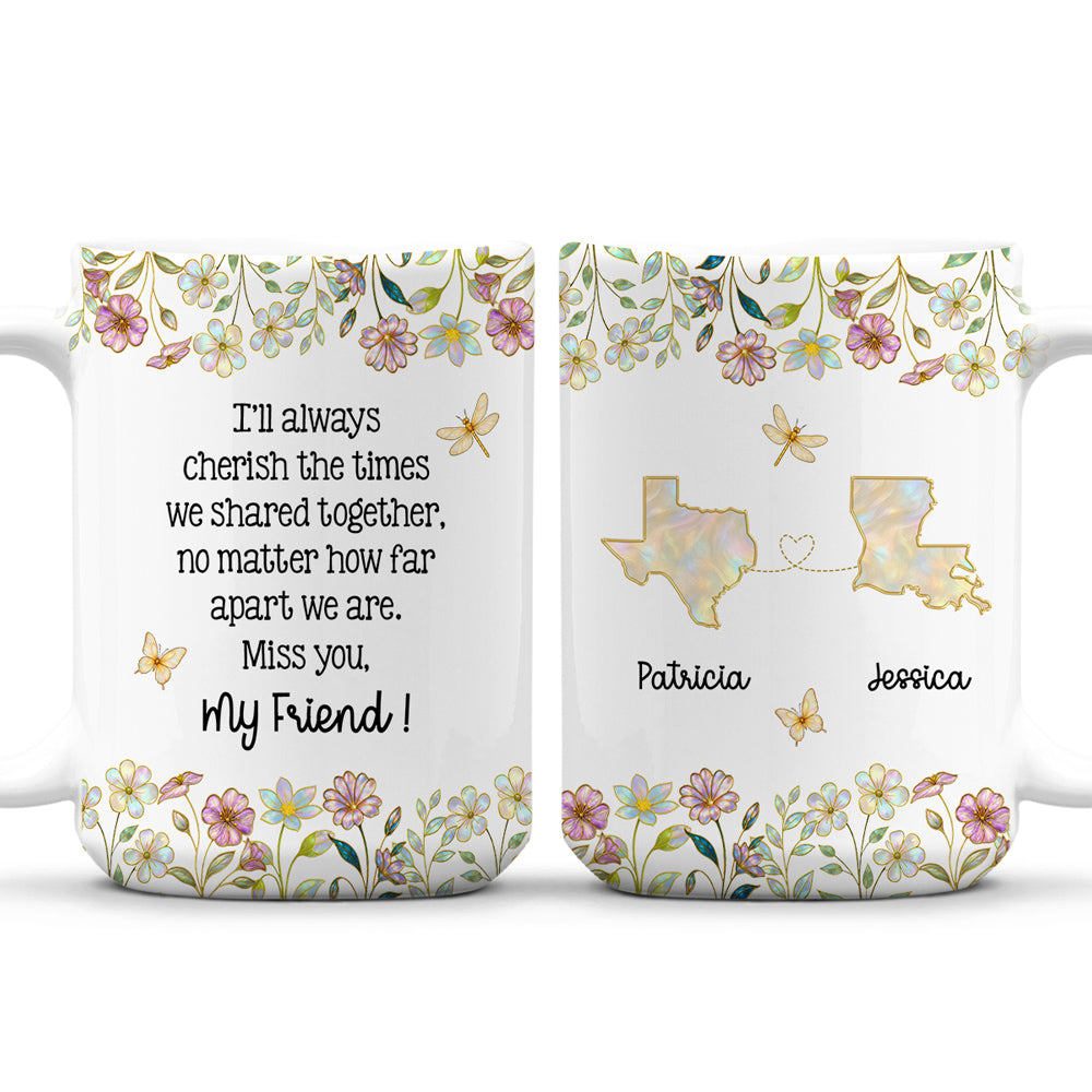 Miss You My Bestie - Personalized Custom Coffee Mug