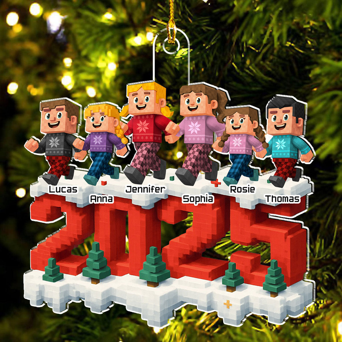 Together In This Year - Personalized Custom 3D Effect Acrylic Ornament