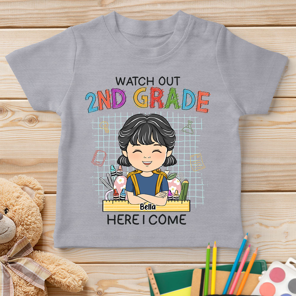 Watch Out First Grade Here I Come - Personalized Custom Youth T-shirt