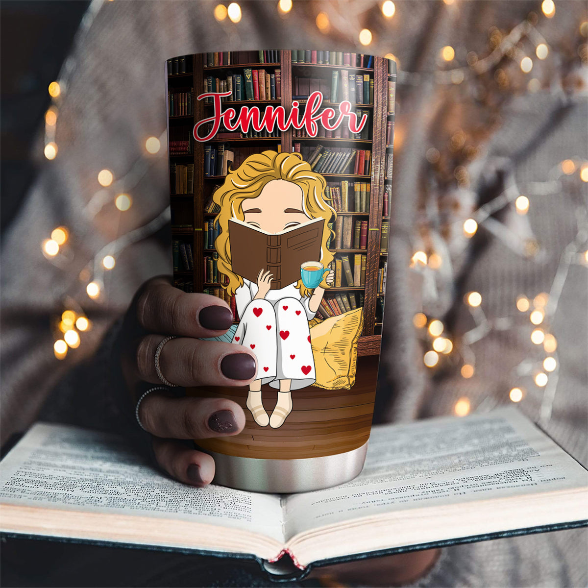 Just A Girl Who Loves Books - Personalized Custom Tumbler